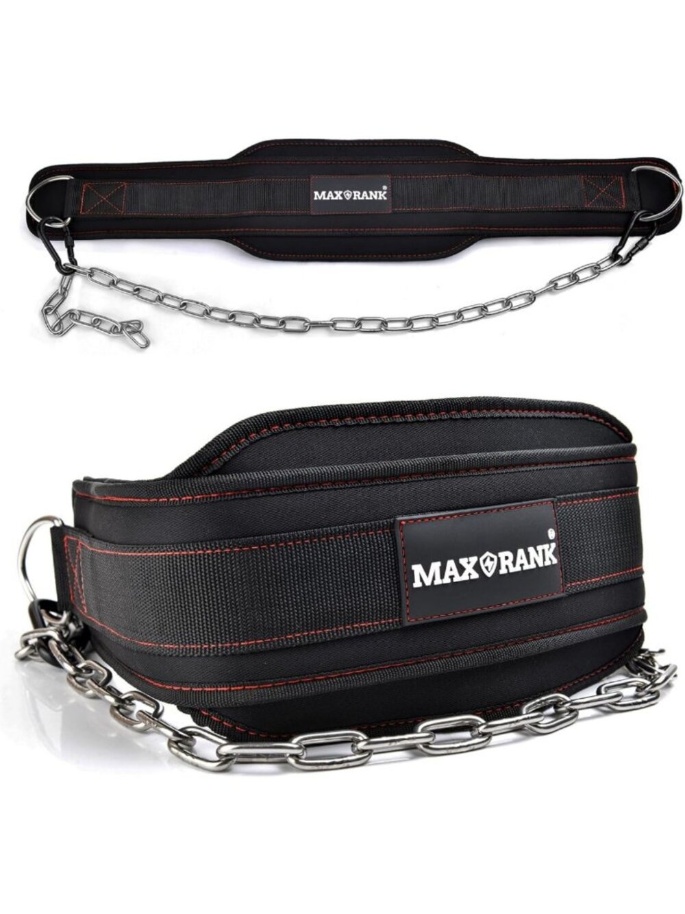 Heavy-Duty Dip Belt with 37" Chain for Weightlifting, 550LBS Capacity for Dips